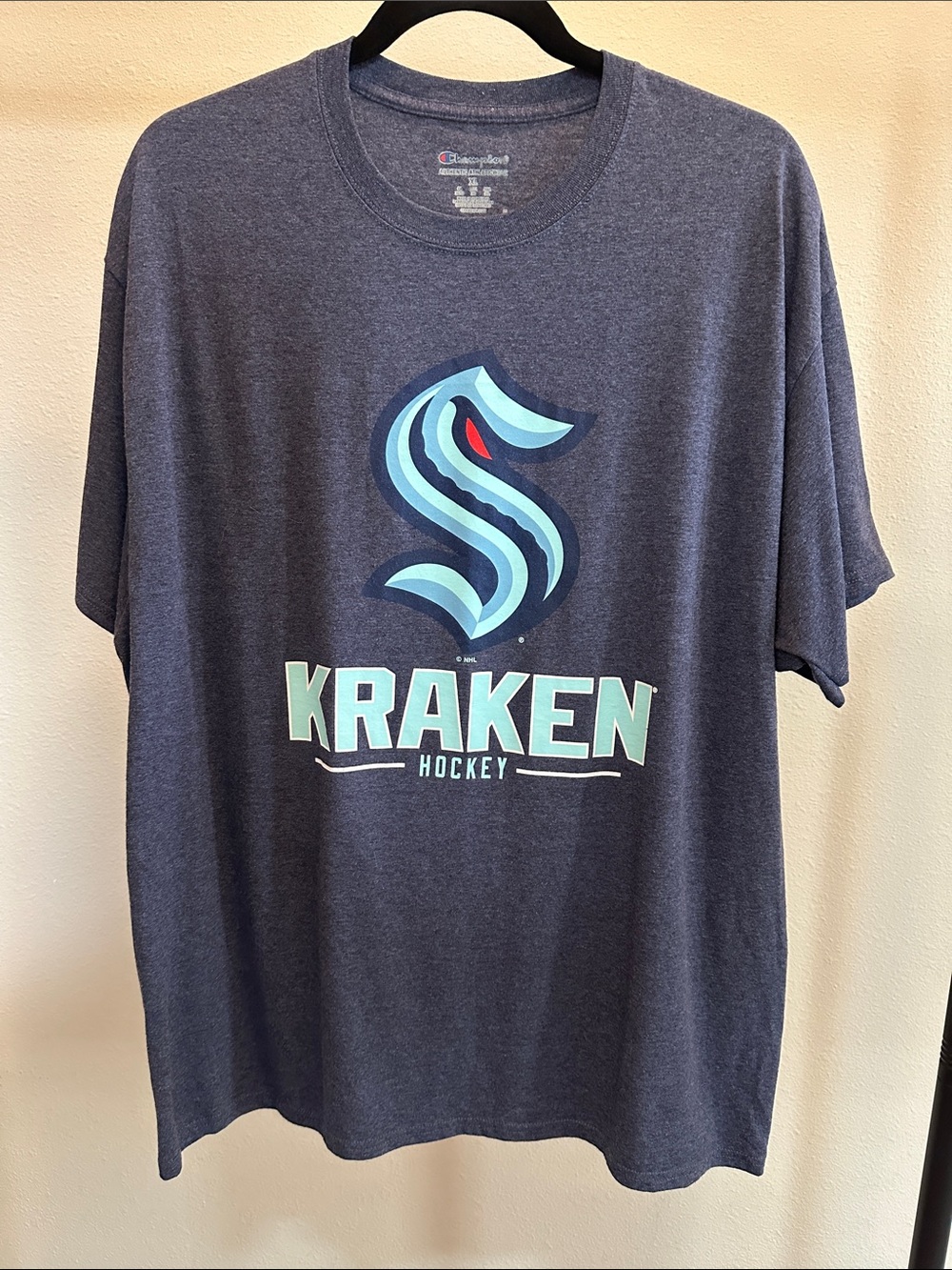 Champion Men’s Navy Seattle Kraken Logo Tee